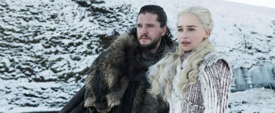 Jon and Dany search for spoilers (credit: HBO)