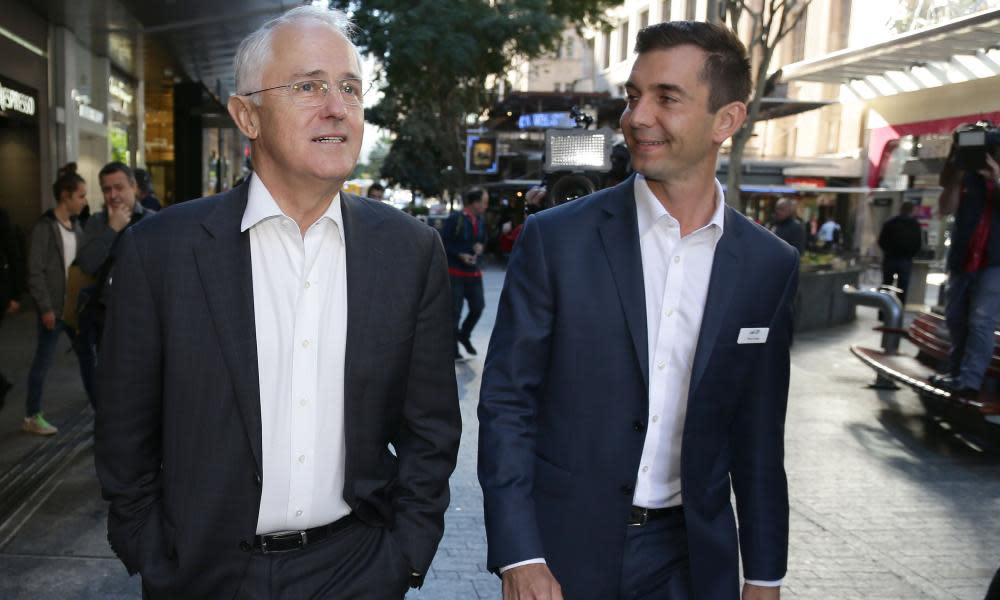 Malcolm Turnbull and Trevor Evans