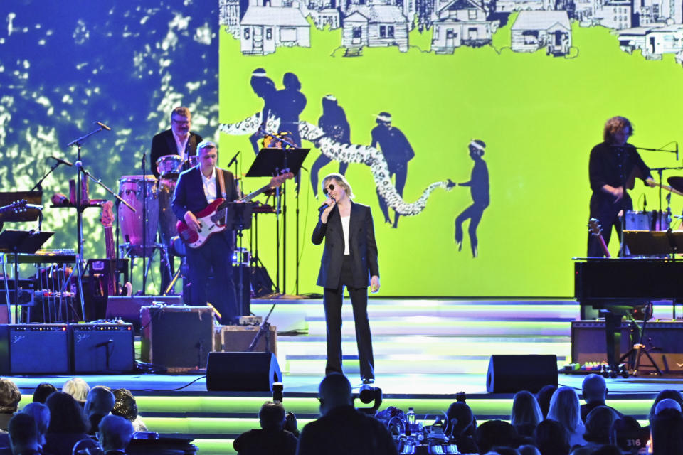 Beck performs onstage at the 31st Annual MusiCares Person of the Year Gala - Credit: Brian Friedman for Variety