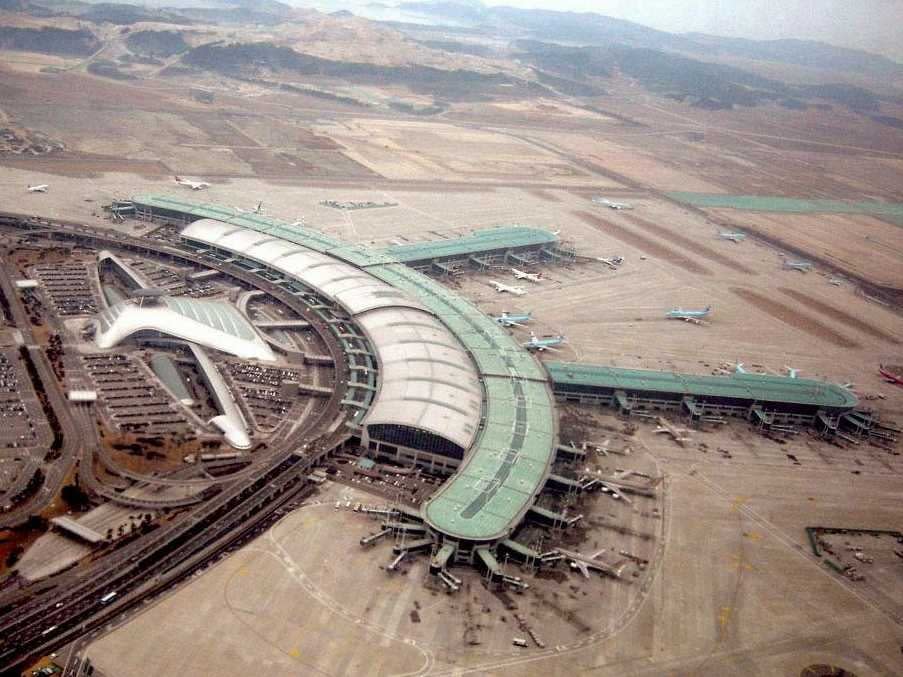 Incheon international airport aerial