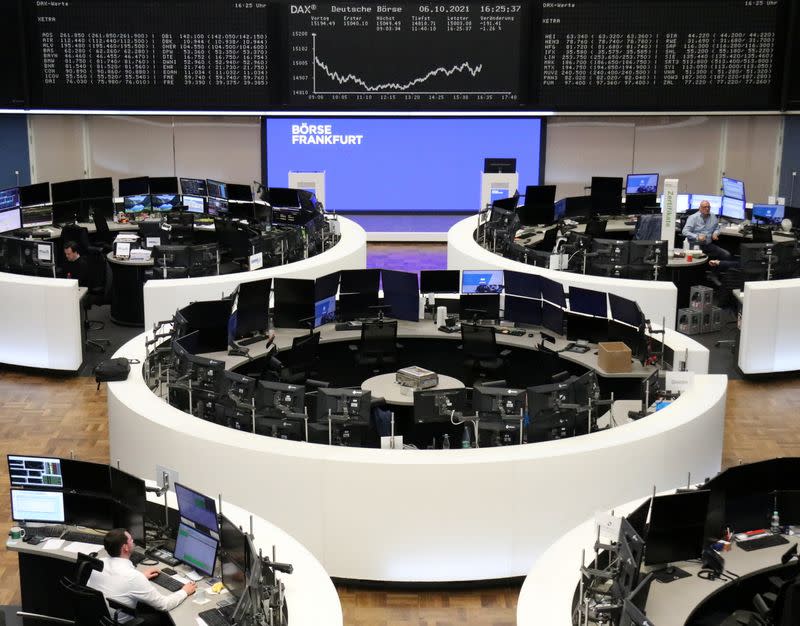 FILE PHOTO: German share price index DAX graph is pictured at the stock exchange in Frankfurt