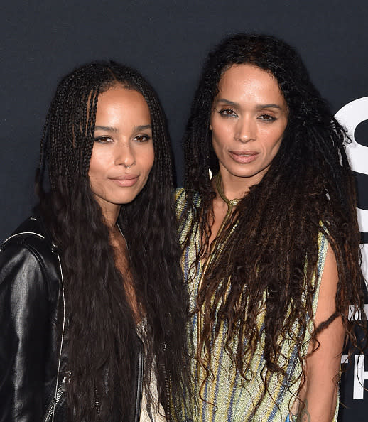 <p>Zoe Kravitz and Lisa Bonet both kept their makeup natural for the event, while exuding rock ‘n’ roll attitude. <i>(Photo: Getty Images)</i></p>