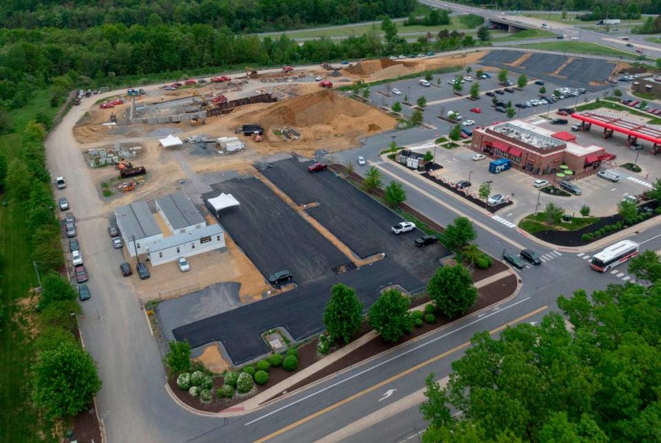 Construction has begun for the new Penn Highlands Healthcare building on Colonnade Boulevard in State College, pictured on Tuesday.