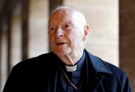 Cardinal Theodore Edgar McCarrick during an interview with Reuters at the North American College in Rome