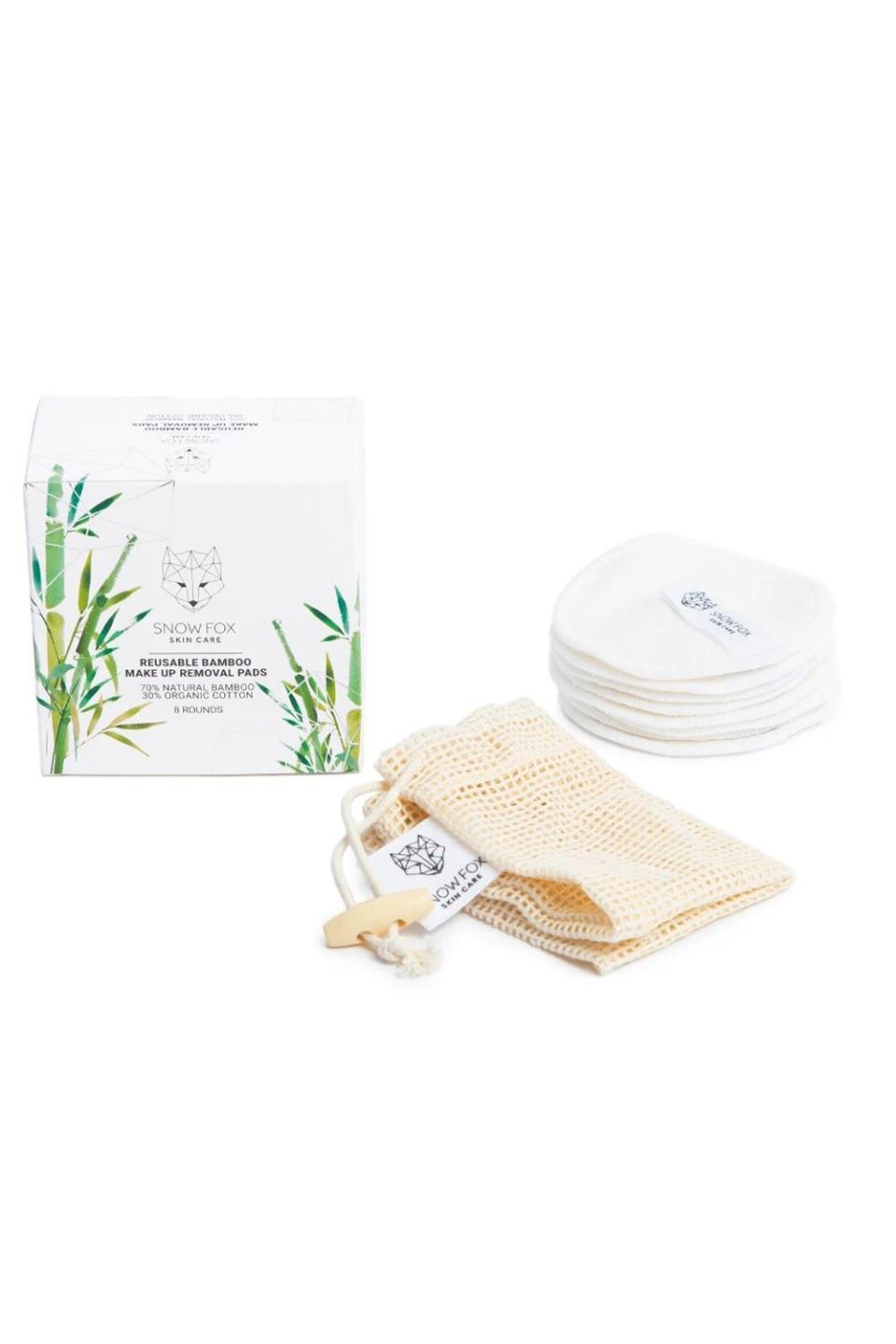 8) Snow Fox Skincare Reusable Bamboo Make Up Removal Pads