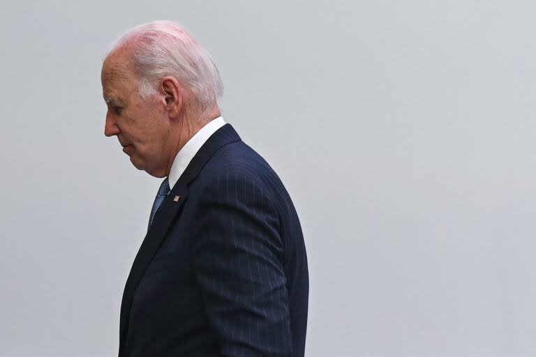 Joe Biden, en su visita a París. (SAUL LOEB / AFP)