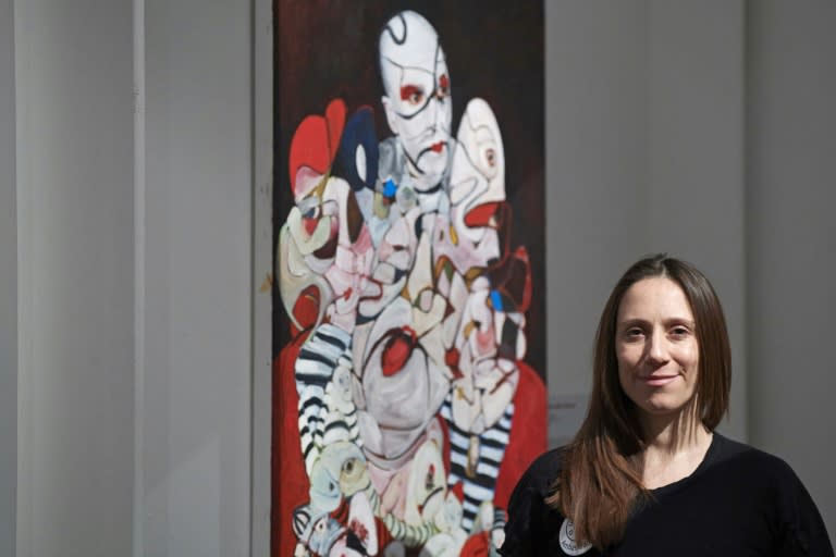 British artist Dannielle Hodson is one of a number of "outsiders" whose work is being showcased at the "Outside In: Journeys" exhibition at Sotheby's in London