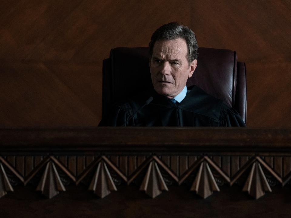 <p>See you in court: Cranston as  Michael Desiato in the Sky Atlantic series</p> (Skip Bolen/SHOWTIME)