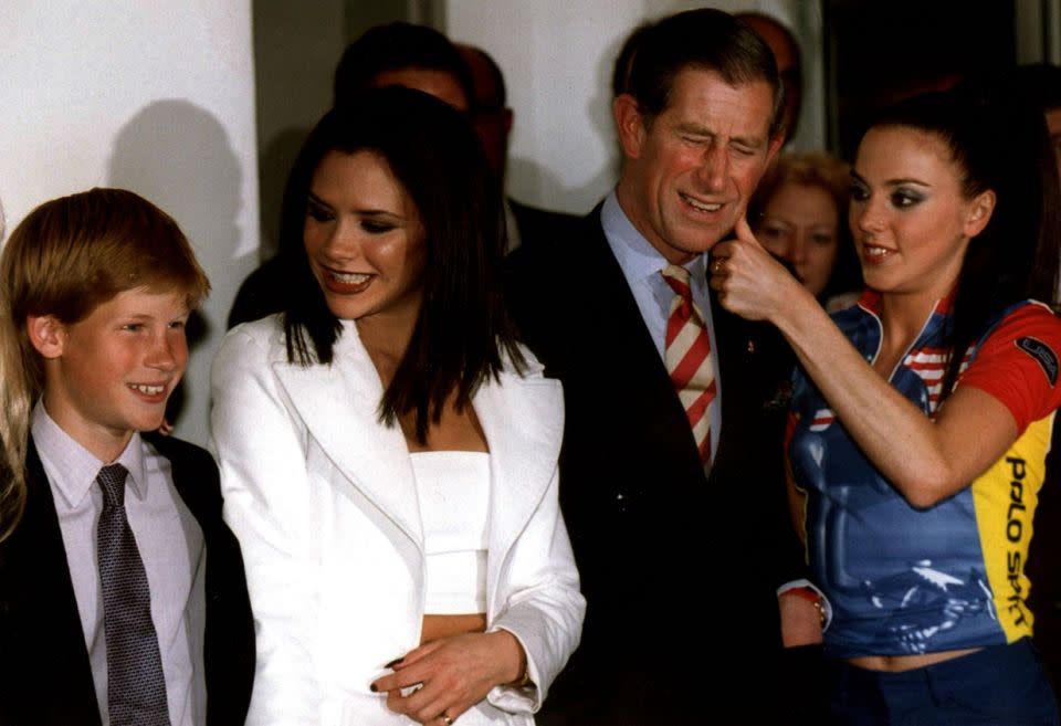 Prince Harry and his father, Prince Charles, attended the Spice Girls' film premiere together back in 1997. Photo: Getty Images