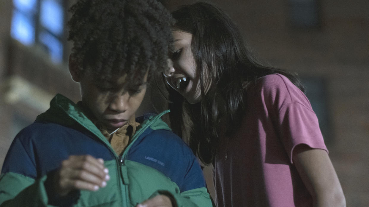 Isiah Cole (Ian Foreman) and Eleanor Kane (Madison Taylor Baez) in Let the Right One In (Paramount+)