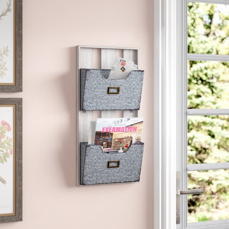 Galvanized Metal Wall Organizer