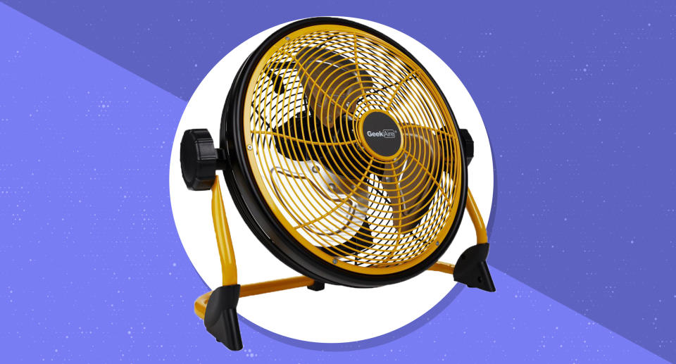 The Geek Aire rechargeable fan goes anywhere you go, helping you keep your cool. (Photo: HSN)