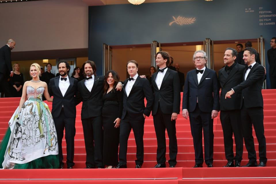 The cast of “The Apprentice”at the 77th annual Cannes Film Festival at Palais des Festivals on May 20, 2024. WireImage