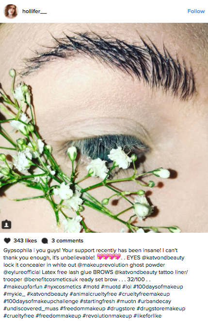 Makeup artists have been gluing fresh and dried flower to their faces for the latest floral eye makeup trend blowing up Instagram.