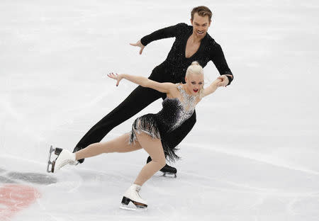 FILE PHOTO: Figure Skating - ISU European Championships 2018 - Ice Dance Short Dance - Moscow, Russia - January 19, 2018 - Penny Coomes and Nicholas Buckland of Britain compete. REUTERS/Grigory Dukor/File Photo