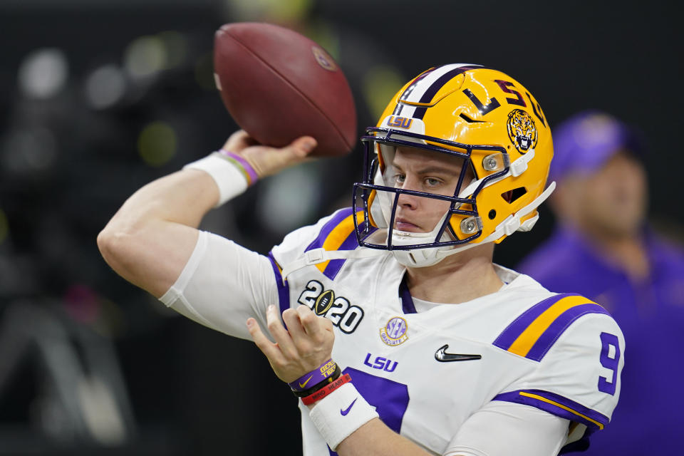 LSU quarterback Joe Burrow has been expected to be the first pick of the NFL draft for months. (AP Photo/David J. Phillip)