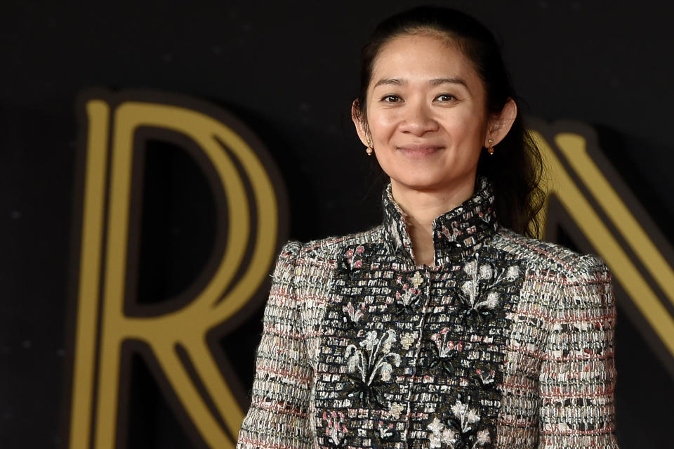 Chloé Zhao in a Chanel dress at Rome Film Fest 2021. Eternals Red Carpet. Rome (Italy), October 24th, 2021 (Photo by Marilla Sicilia/Archivio Marilla Sicilia/Mondadori Portfolio via Getty Images)