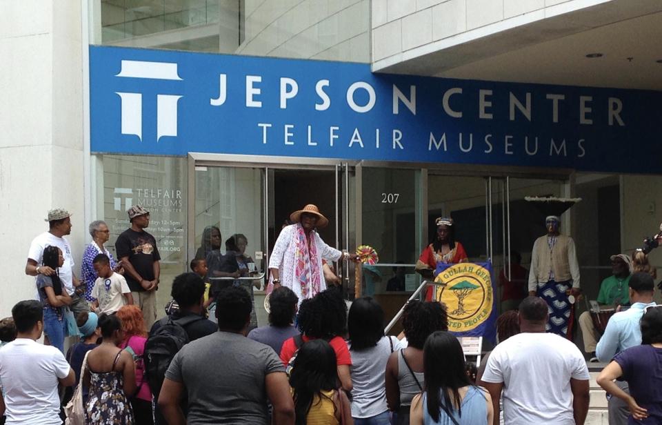 Telfair Museums celebrates Juneteenth on Thursday with a virtual lecture on early schools for blacks and early black teachers. Shown is a live presentation on Juneteenth at a previous celebration held at the museum.