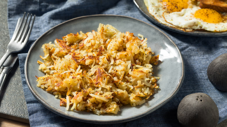 Plate of hash browns