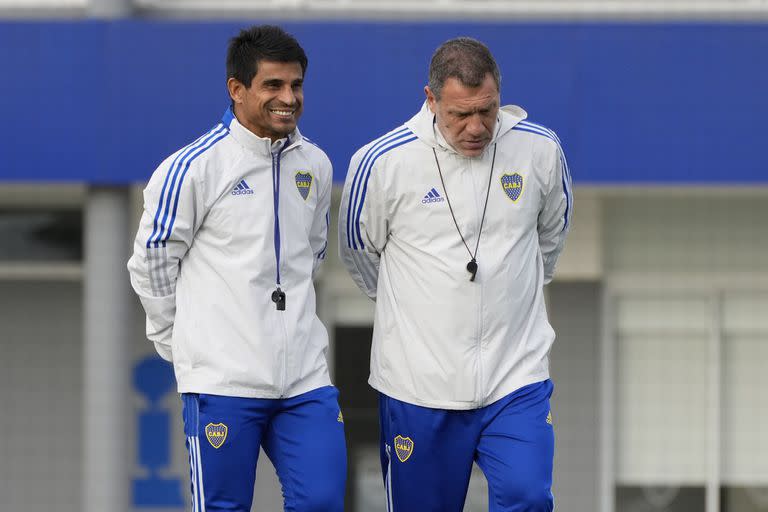 Hugo Ibarra con Tito Pompei, uno de los ayudantes de campo