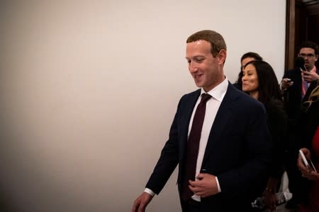 Facebook Chief Executive Mark Zuckerberg meets with lawmakers to discuss "future internet regulation\