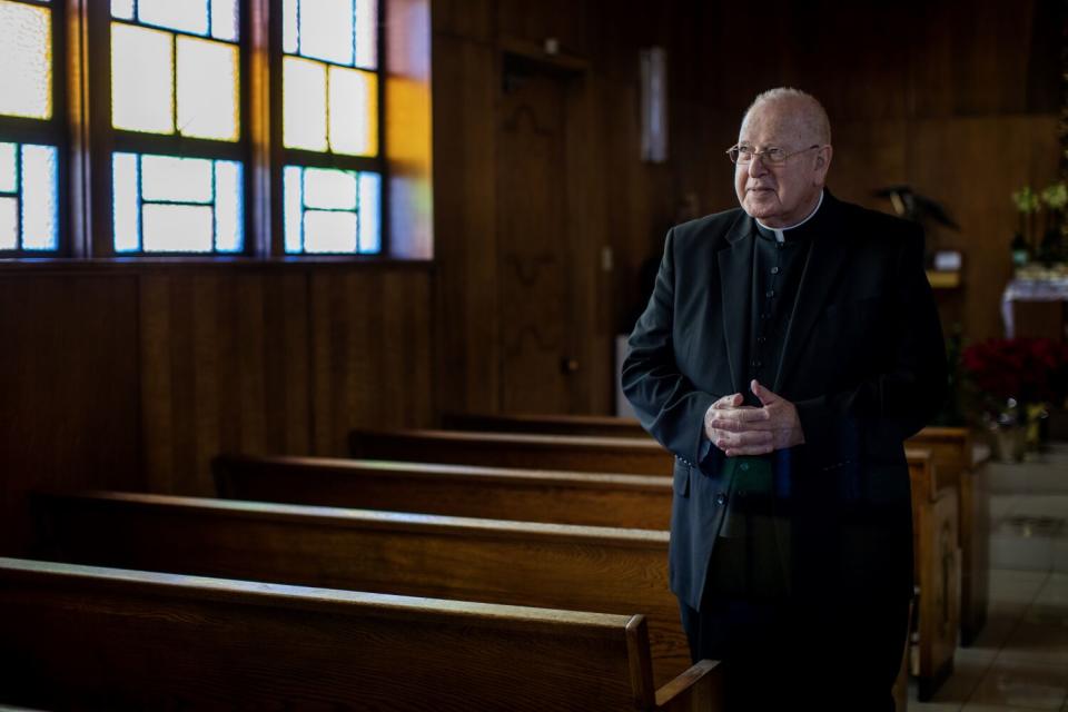 Msgr. John Moretta at his parish of Resurrection Catholic Church.