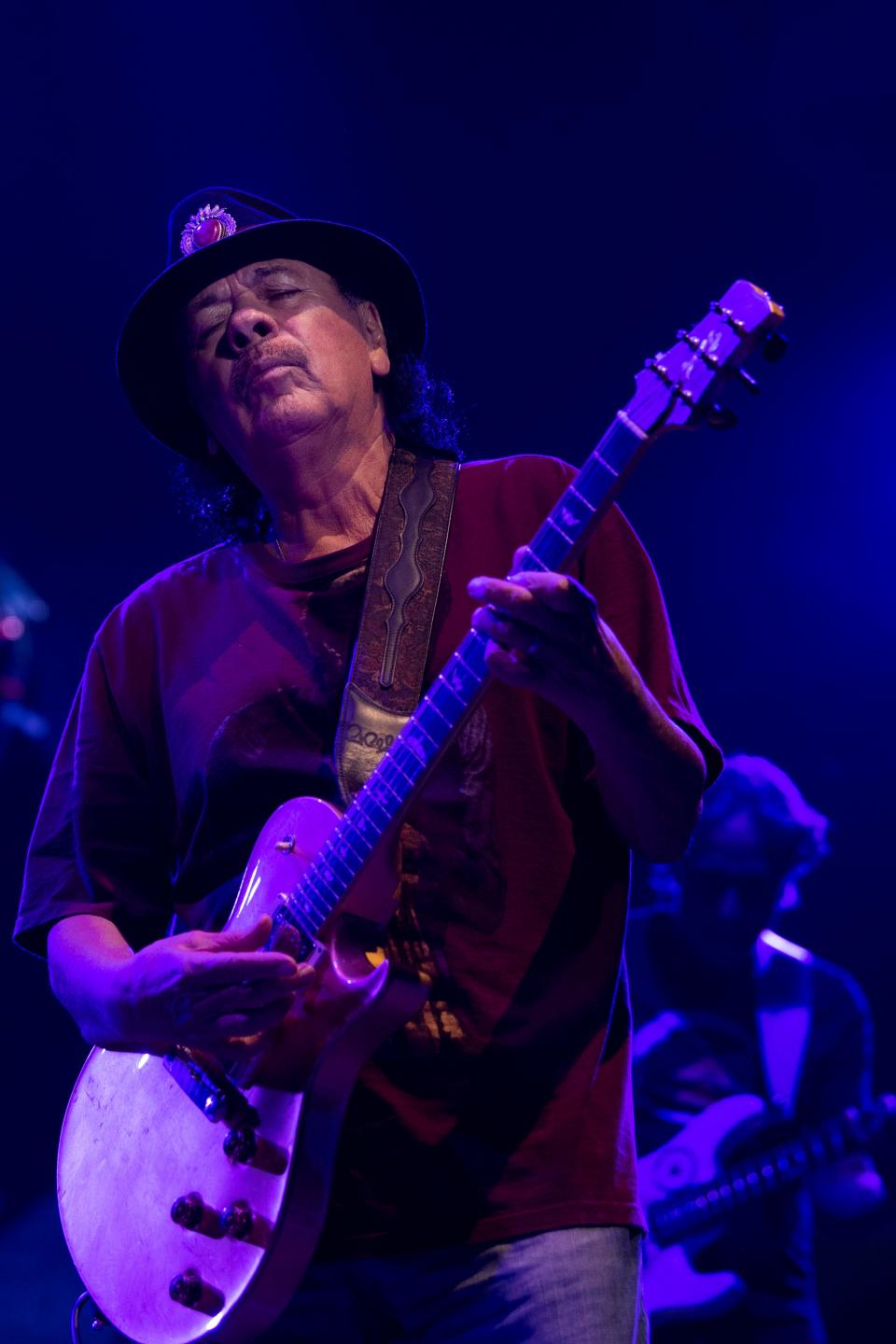 Santana, seen here performing at Ford Center in Evansville, Ind. this year, will perform at MidFlorida Credit Union Amphitheatre on Aug. 27 with Earth, Wind & Fire.