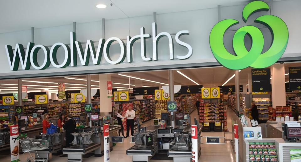 A stock photo of Woolworths, which will raise its home brand milk price by 10 cents from Friday.