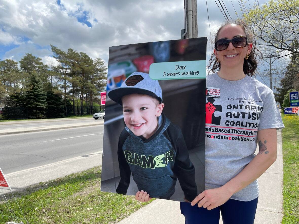 Sophie Barrette estimates she's spent $150,000 to pay for therapy sessions for her son Dax.  (Rachelle Elsiufi/CBC - image credit)