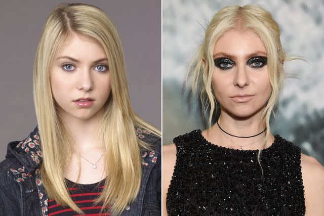 <p>THE CW/Everett; Gilbert Flores/WWD via Getty</p> Taylor Momsen on Gossip Girl in 2007 and now