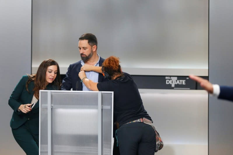 Main candidates for Spanish general elections attend a televised debate ahead of general elections in Madrid