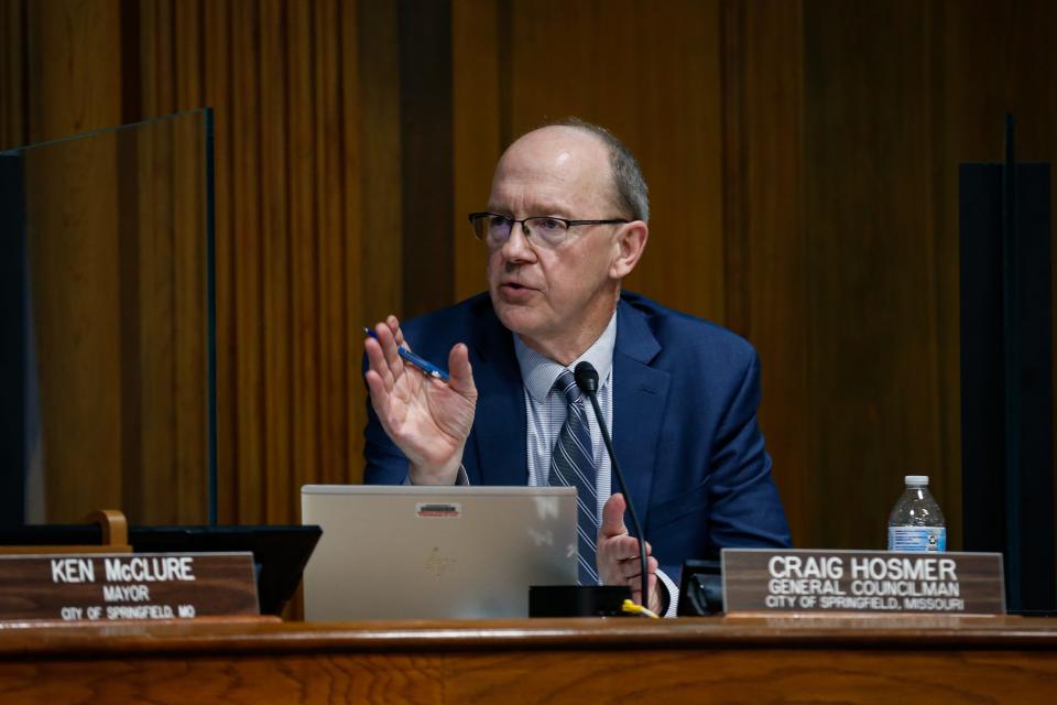 Springfield City Councilman Craig Hosmer speaks during a city council meeting on Monday, Jan. 23, 2023.