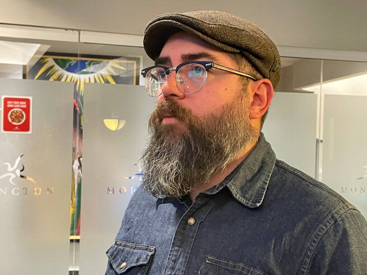 Trevor Goodwin, senior director of outreach services for the YMCA of Greater Moncton, says around 140 people have been using two temporary shelters this winter that are set to close at the end of April.  (Shane Magee/CBC - image credit)