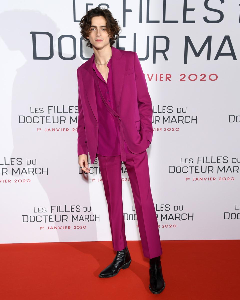Lessons from Chalamet: A silk shirt makes everything smoother.
