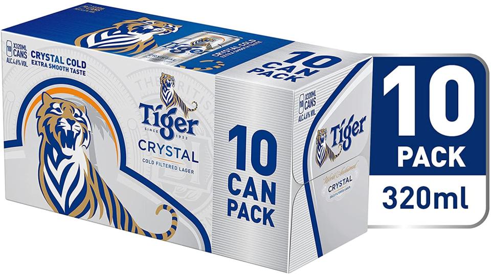 Tiger Crystal Beer Can, 10 x 320ml (Photo: Amazon)