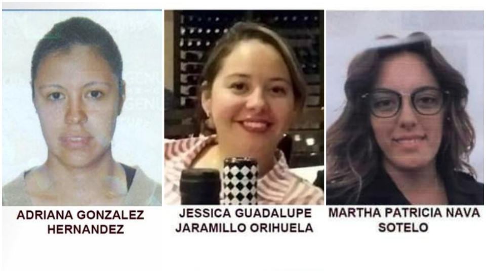 Las tres mujeres asesinadas