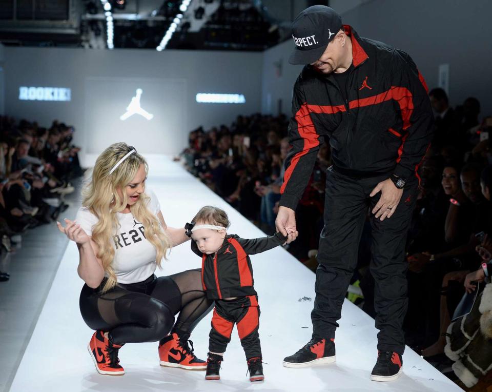Coco Austin and Ice T walk the runway for Air Jordan for the Rookie USA collection during New York Fashion Week: The Shows at Gallery 3, Skylight Clarkson Sq on February 15, 2017 in New York City
