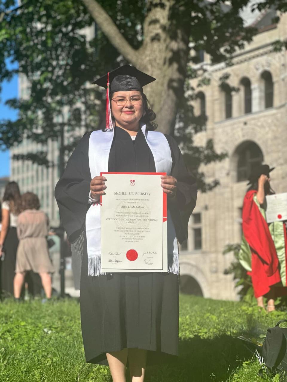 Alice Gilpin started the certificate in education: First Nations and Inuit studies program back in 2019. She was raising her three daughters while keeping up with her studies. 