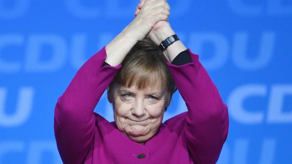 Die geschäftsführende Kanzlerin Angela Merkel