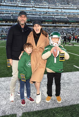 <p>Michael Simon/startraksphoto.com</p> Alexandra Daddario and family at the New York Jets game