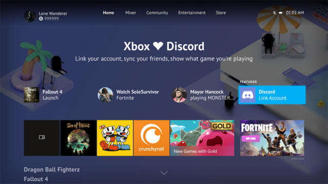 Xbox One update lets you link your Discord account