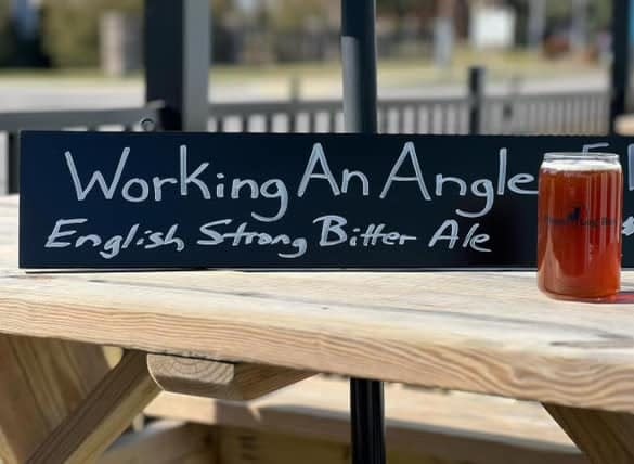 "Working An Angle" English Strong Bitter Ale crafted by Three Leg Run Brewery-Winery-Meadery in Chester, Virginia.