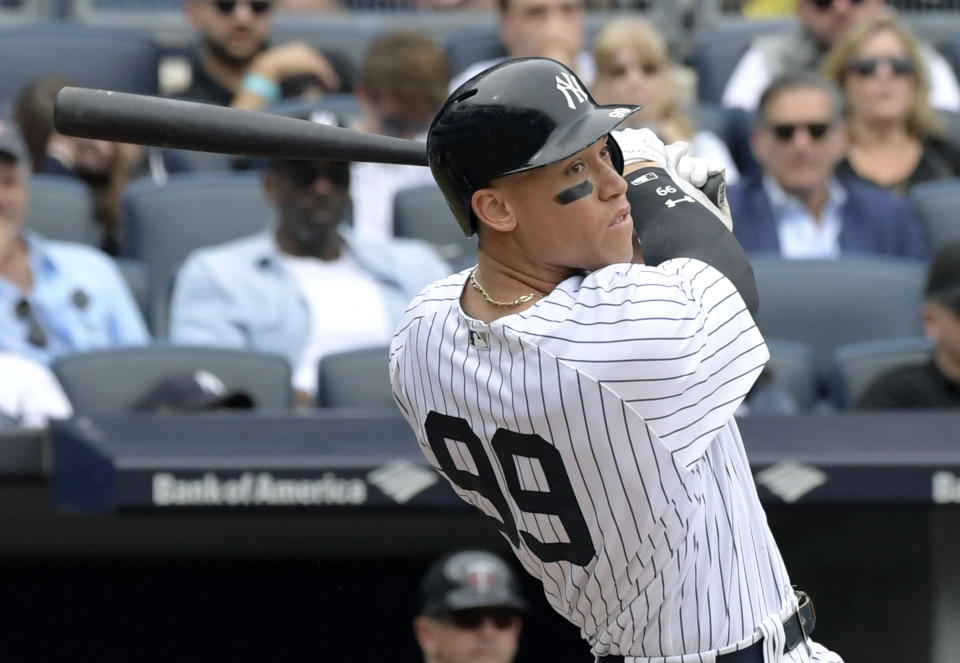 The work is just getting started for determined Yankees' slugger Aaron Judge. (AP)