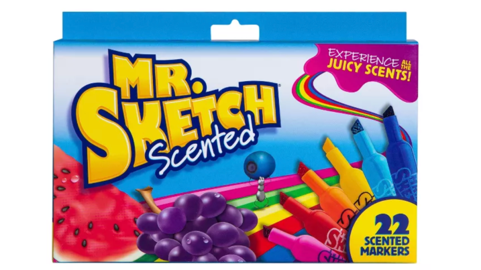 These scented markers have vibrant colors and fruity scents.