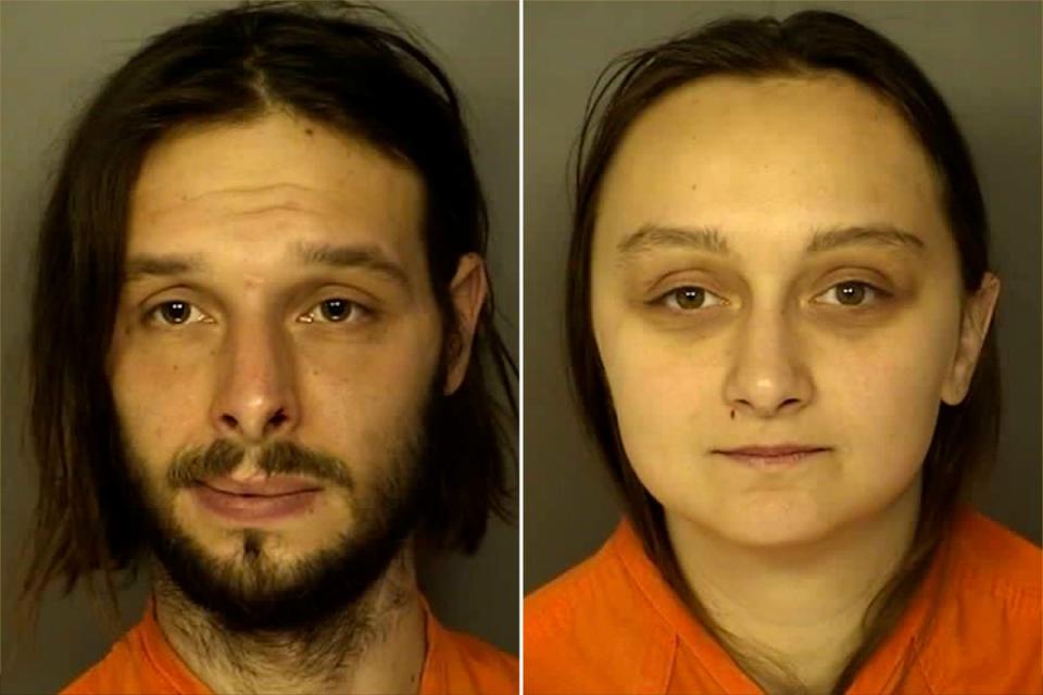 Worden Butler, 28, and Alexis Hartnett, 27,  allegedly ‘harassed and stalked the victims with racially motivated words and actions’ (Horry County Sheriff’s Office)