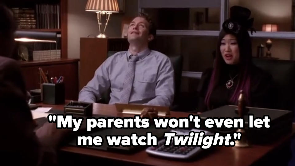 "My parents won't even let me watch Twilight."