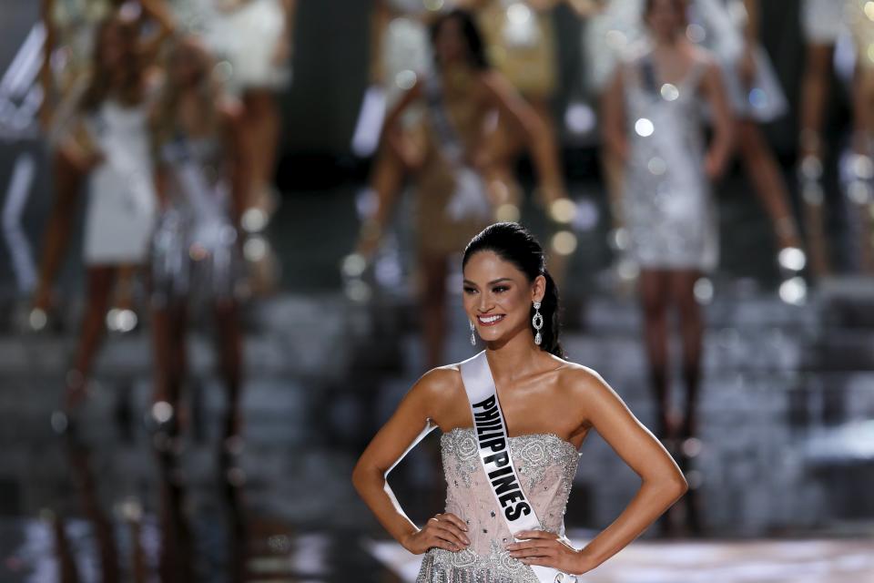 Miss Philippines Pia Alonzo Wurtzbach poses after being named as a finalist during the 2015 Miss Universe Pageant in Las Vegas