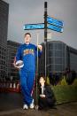 The tallest basketball player in the UK is Paul “Tiny” Sturgess (b. 25 Nov 1987, UK), who measured 231.8 cm (7 ft 7.26 in) Photo:GWR