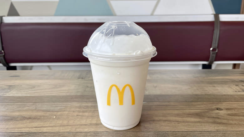 vanilla milkshake and whipped cream