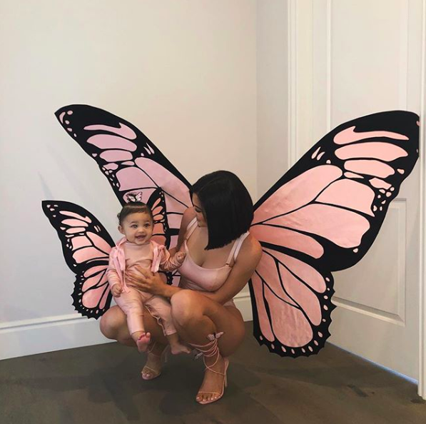 Kylie Jenner as a butterfly